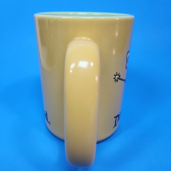 Vintage Disneyland Tinkerbell Coffee Mug Yellow Green Ceramic 15 Oz Disney - Picture 4 of 10